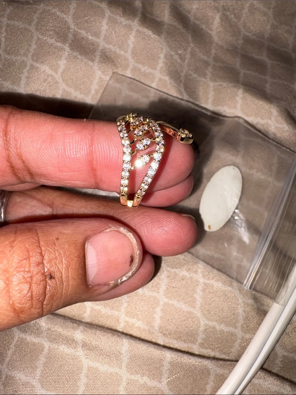 Gold Crystal Pavé Wrap Ring - Women Jewelry